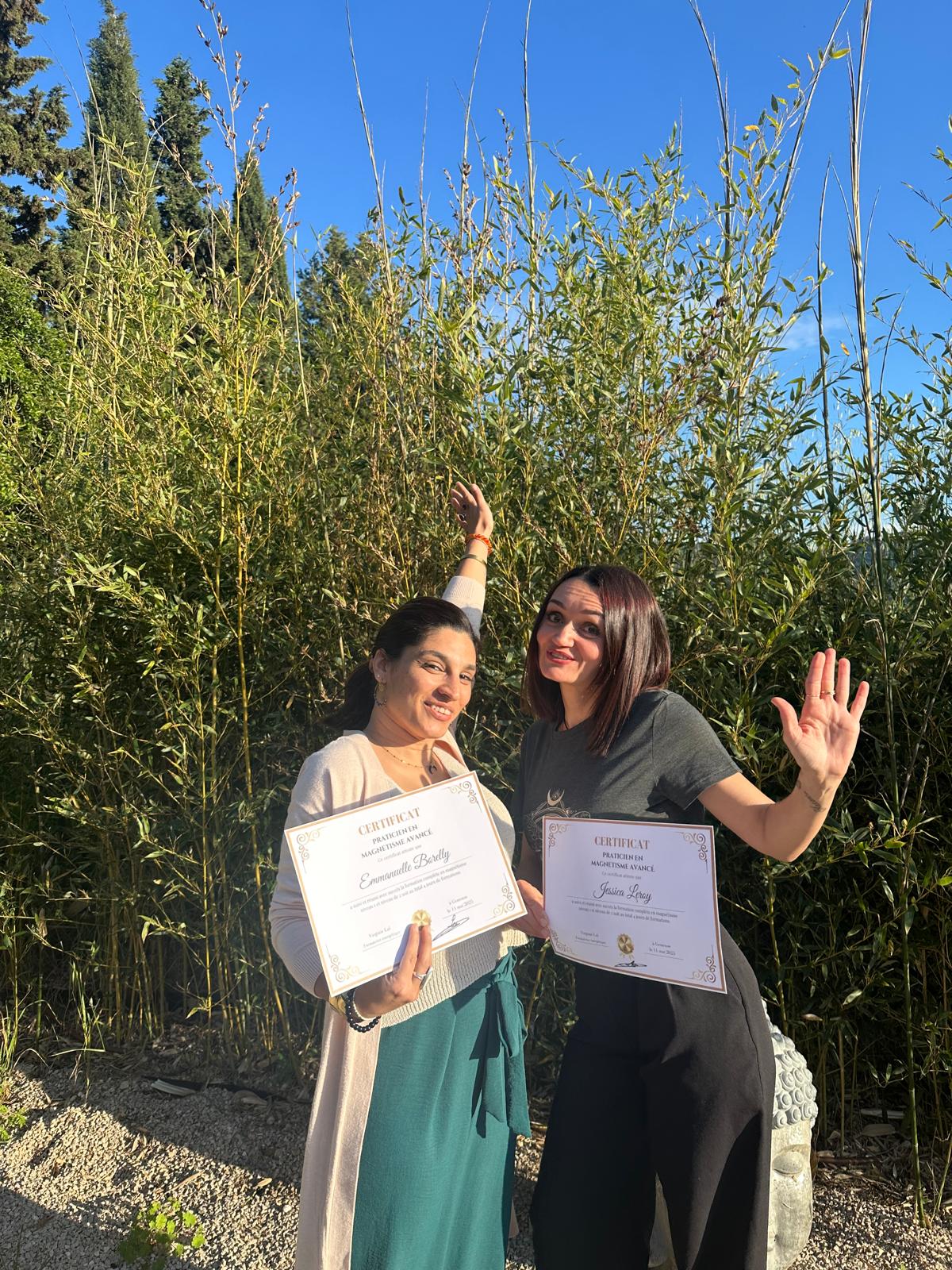 Remise de certificat formation Reiki Consciousness par Virginie Lai